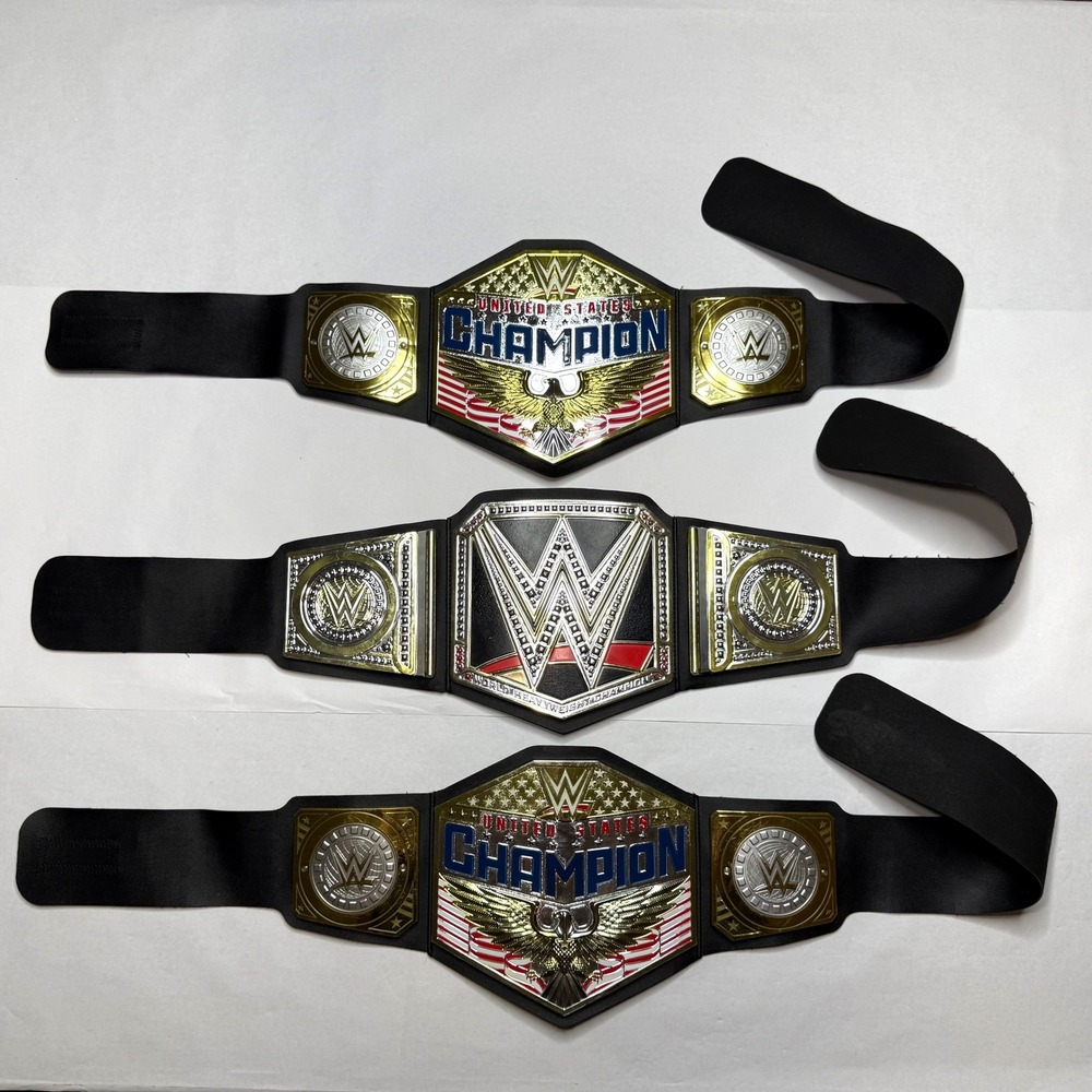 Lot of 3 WWE Championship kids title belt